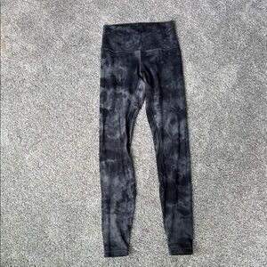 lululemon athletica Black Tie-Dye Leggings